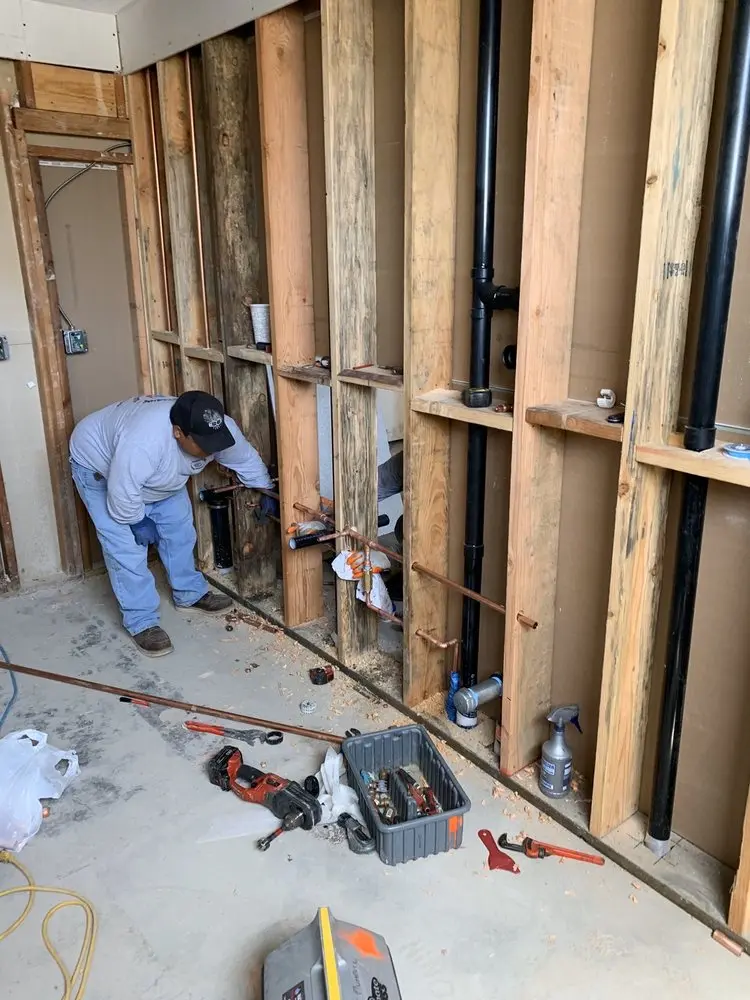 Commercial rough-in plumbing for Gas Line Repair in Leesville